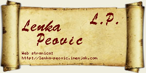 Lenka Peović vizit kartica